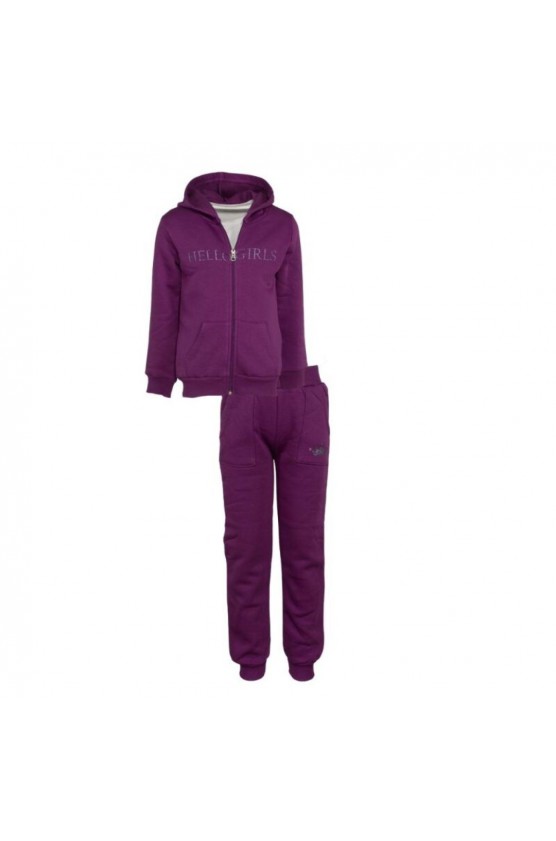 Σετ φόρμας με ζακέτα και μπλουζάκι για κορίτσια EBITA 243251 μωβ