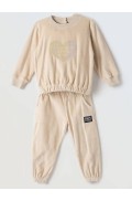 Σετ φόρμας βελουτέ  για κορίτσια EBITA 243277 μπεζ