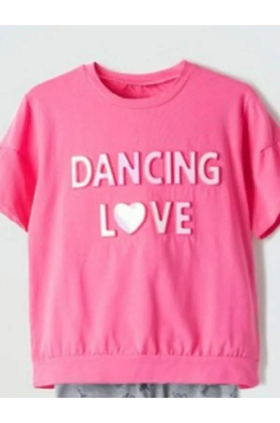 Σετ Μπλούζα με κολάν κάπρι Για Κορίτσι EBITA 254099 Ροζ