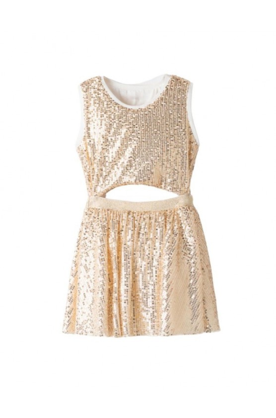 Σετ τοπ με παγιέτες και Φούστα για μικρά κορίτσια EBITA 254224 Χρυσό