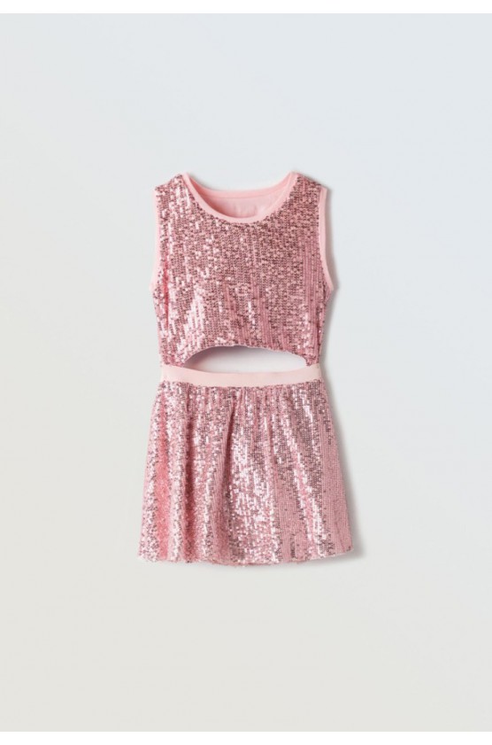 Σετ τοπ με παγιέτες και Φούστα για μικρά κορίτσια EBITA 254224 ροζ