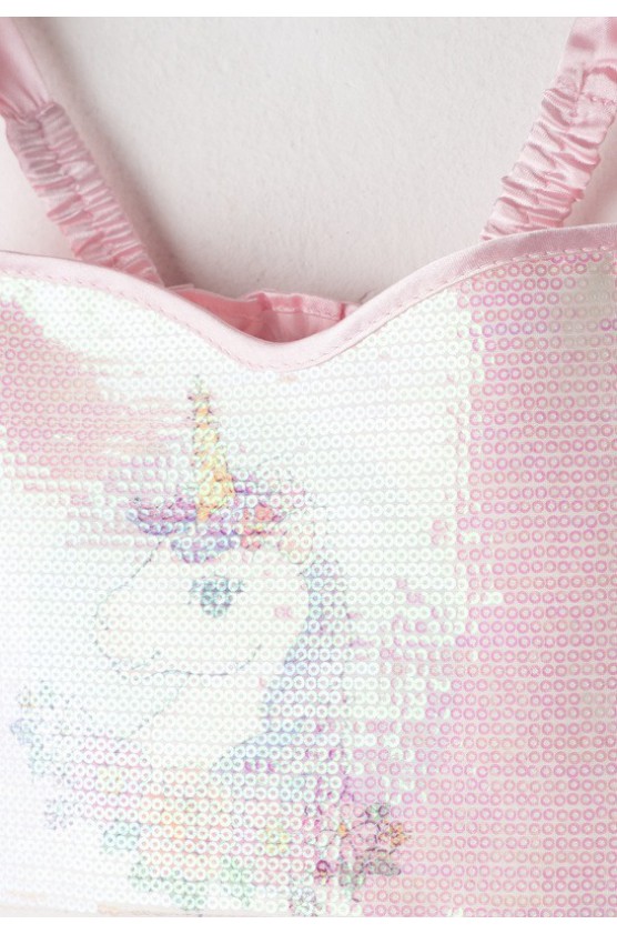 Σετ τοπ παγιέτα και Φούστα για μικρά κορίτσια EBITA 266234 ροζ