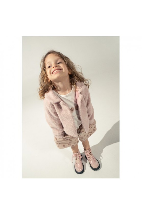 Σετ μπλούζα , σορτς και πανωφόρι για μικρά κορίτσια EBITA 243241 ροζ