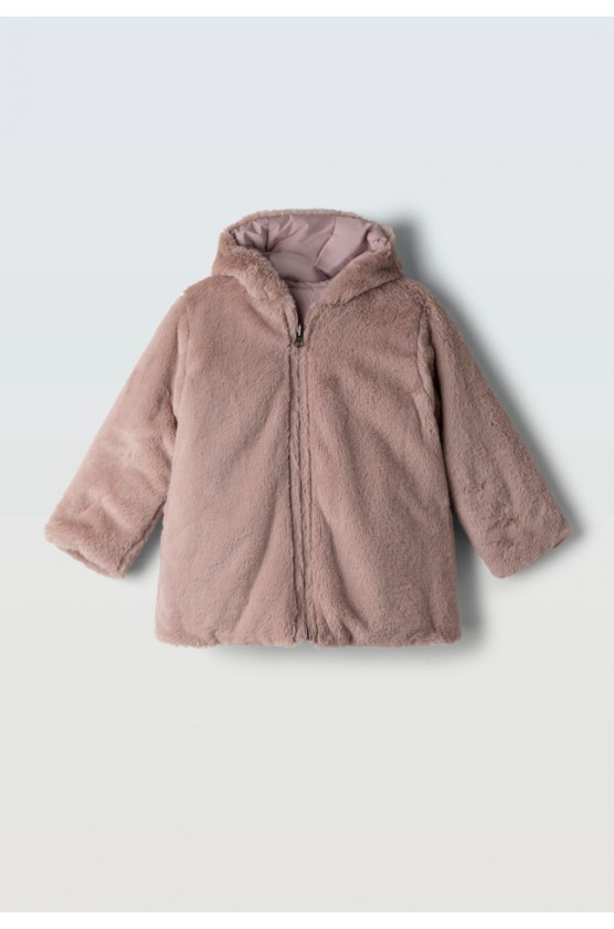 Μπουφάν Διπλής όψης για  μικρά κορίτσια EBITA 243271 Ροζ