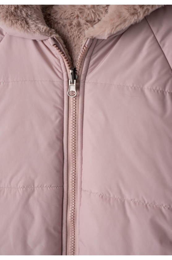 Μπουφάν Διπλής όψης για  μικρά κορίτσια EBITA 243271 Ροζ