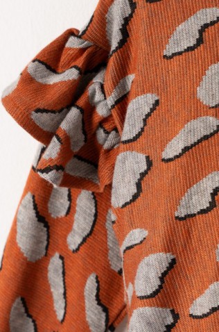 Σετ μπλούζα  με παντελόνα πλεκτή για κορίτσια EBITA 243273 πορτοκαλί