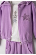 Σετ φόρμας με ζακέτα για κορίτσια EBITA 243279 λιλά