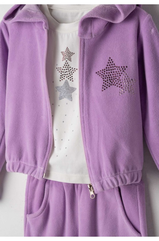 Σετ φόρμας με ζακέτα για κορίτσια EBITA 243279 λιλά