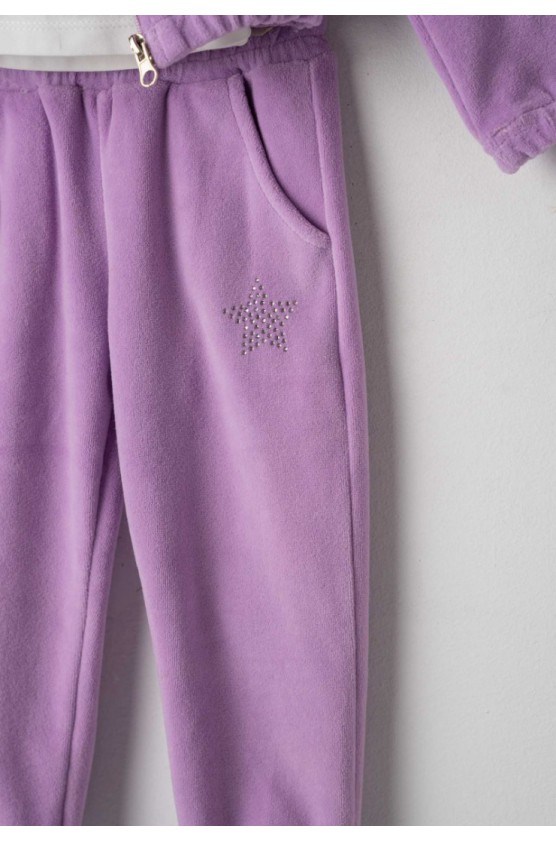 Σετ φόρμας με ζακέτα για κορίτσια EBITA 243279 λιλά