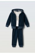 Σετ φόρμας με ζακέτα για κορίτσια EBITA 243280 σκούρο πετρόλ