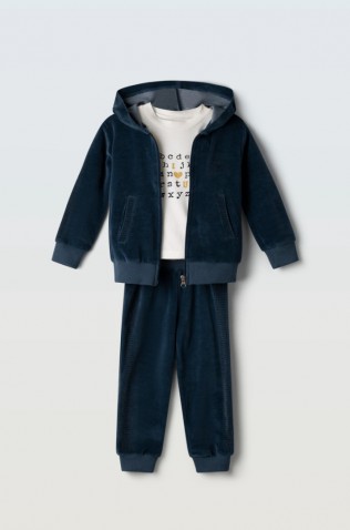 Σετ φόρμας με ζακέτα για κορίτσια EBITA 243280 σκούρο πετρόλ