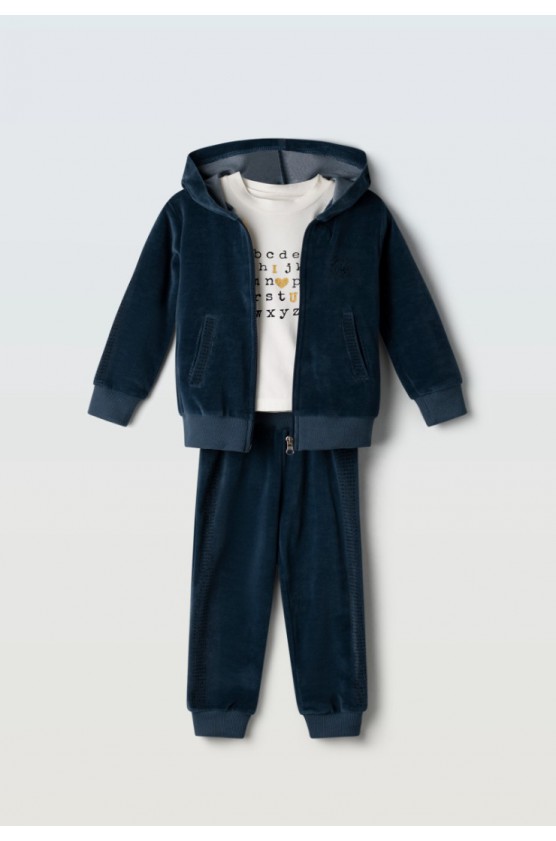 Σετ φόρμας με ζακέτα για κορίτσια EBITA 243280 σκούρο πετρόλ