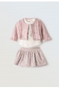 Σετ τριών τεμαχίων με φούστα για Κορίτσι Εβίτα 243525 ροζ