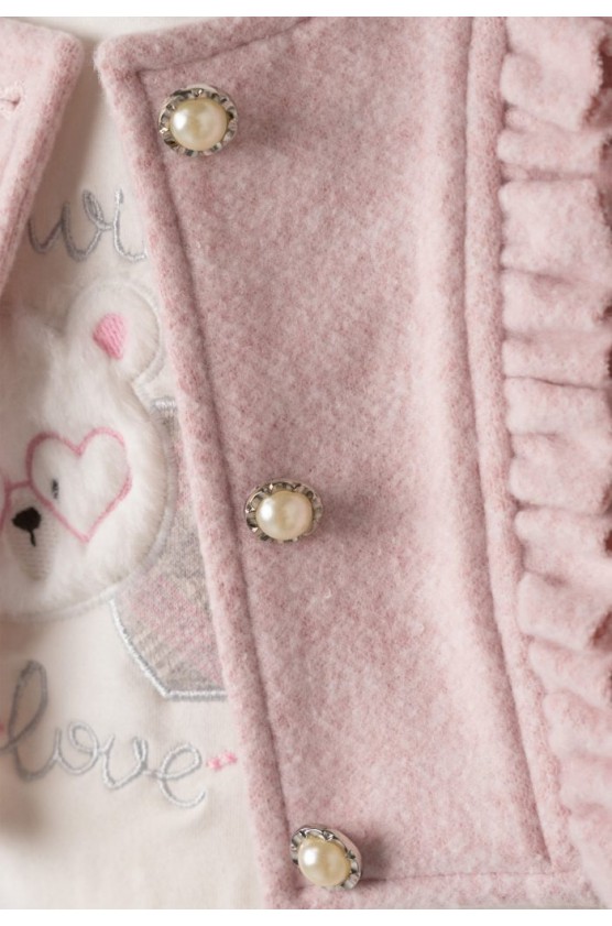 Σετ τριών τεμαχίων με φούστα για Κορίτσι Εβίτα 243525 ροζ