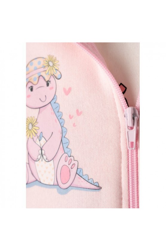 Σετ ζακέτα, μπλούζα και παντελόνι φόρμας για μικρά κορίτσια EBITA 243528 ροζ