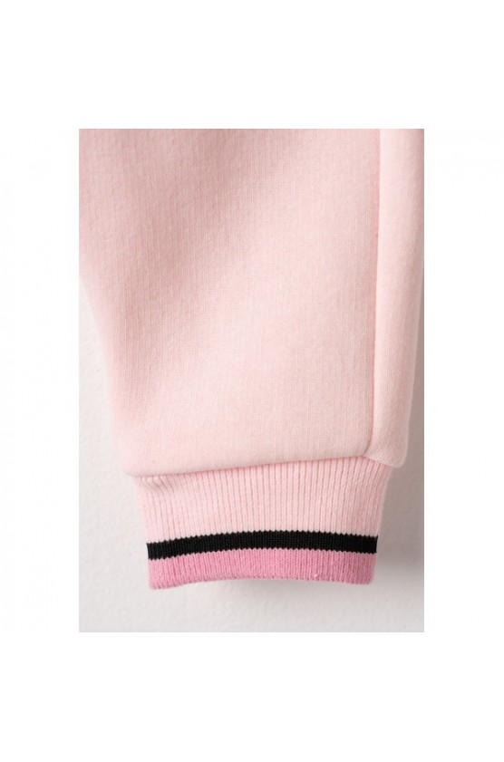 Σετ ζακέτα, μπλούζα και παντελόνι φόρμας για μικρά κορίτσια EBITA 243528 ροζ