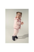 Σετ ζακέτα, μπλούζα και παντελόνι φόρμας για μικρά κορίτσια EBITA 243528 ροζ