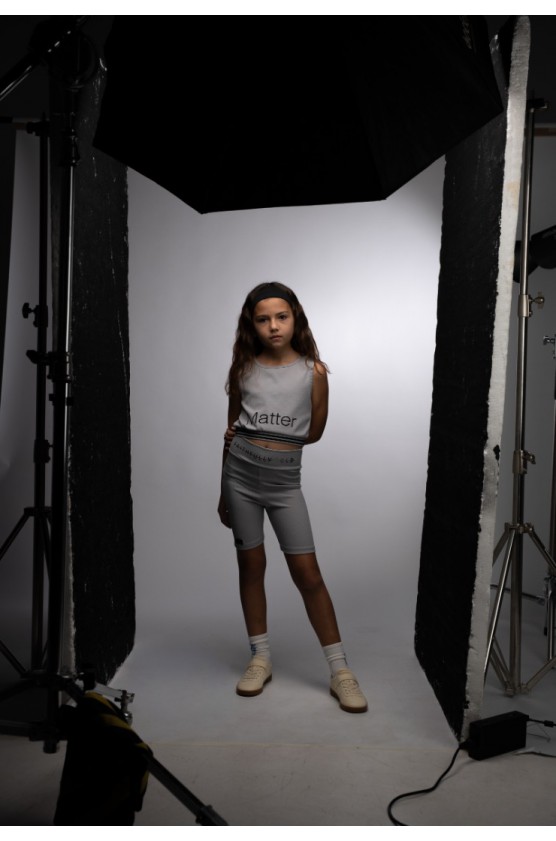 Σετ μπουστάκι  με ποδηλατικό κολάν για κορίτσια EBITA 254007 γκρι