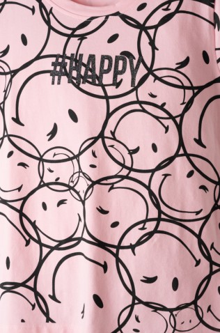 Σετ μπλούζα  με κολάν  κάπρι για κορίτσια EBITA 254058 ροζ-μαύρο