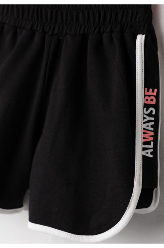 Σετ μπλουζάκι με σορτς για κορίτσια EBITA 254074 ροζ-μαύρο