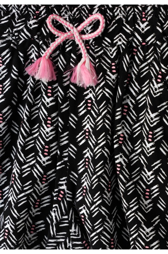 Σετ μπλουζάκι crop με σορτς για κορίτσια EBITA 254097 ροζ-μαύρο