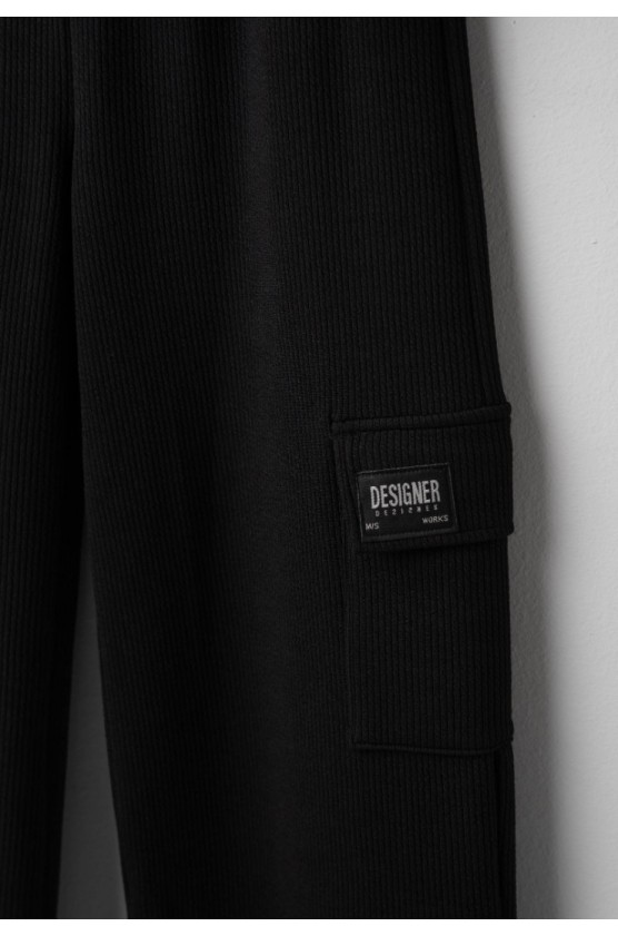 Σετ Μπλούζα και Παντελόνι cargo Εβίτα 255036 μαύρο - μπεζ