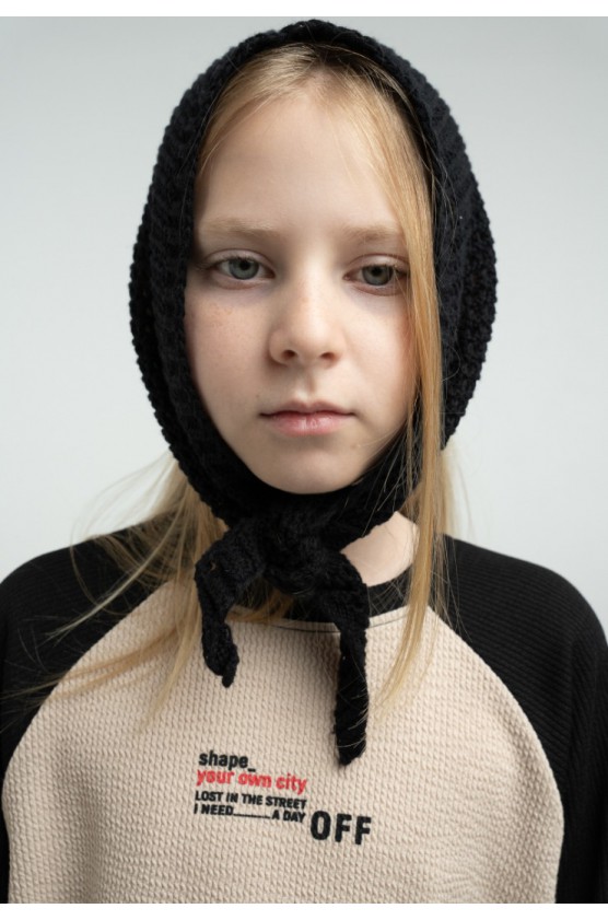 Σετ Μπλούζα και Παντελόνι cargo Εβίτα 255036 μαύρο - μπεζ