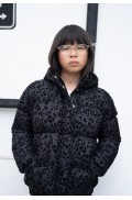 Μπουφάν με κουκούλα για  κορίτσια EBITA 255049 μαύρο