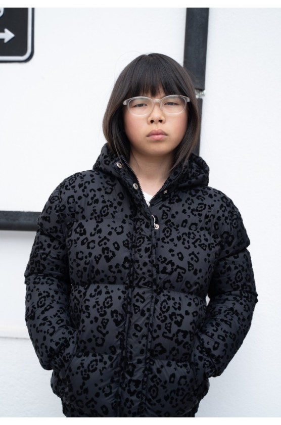 Μπουφάν με κουκούλα για  κορίτσια EBITA 255049 μαύρο