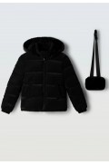 Μπουφάν με κουκούλα για  κορίτσια EBITA 255050 μαύρο