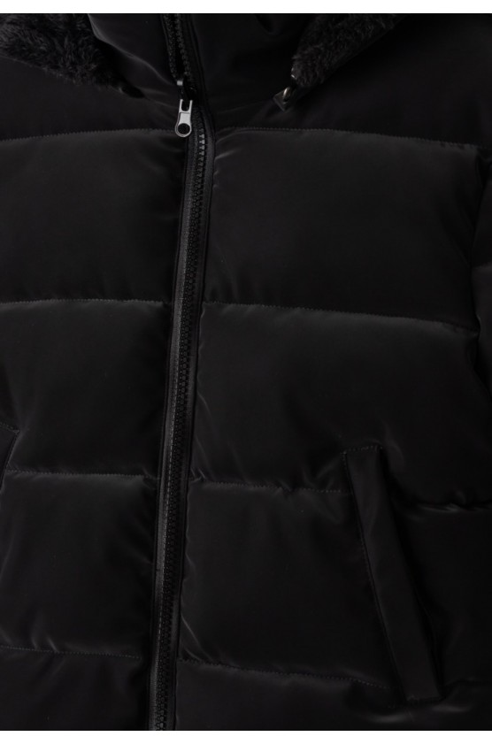 Μπουφάν με κουκούλα για  κορίτσια EBITA 255050 μαύρο