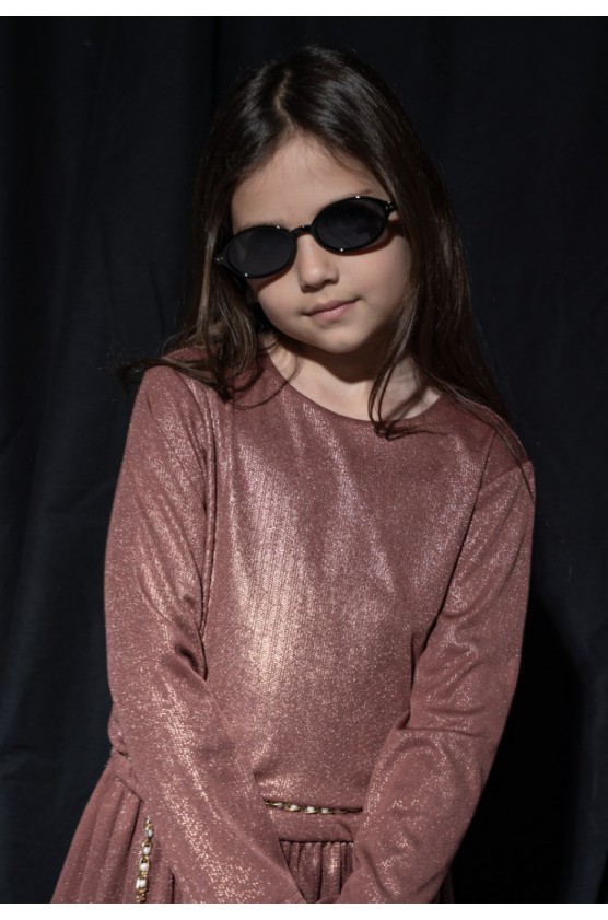 ΦΟΡΕΜΑ ΜΕ ΜΑΚΡΥ ΜΑΝΙΚΙ Μεταλλιζέ ΓΙΑ ΜΙΚΡΑ ΚΟΡΙΤΣΙΑ EBITA 255067 Μπρονζέ Ροζ