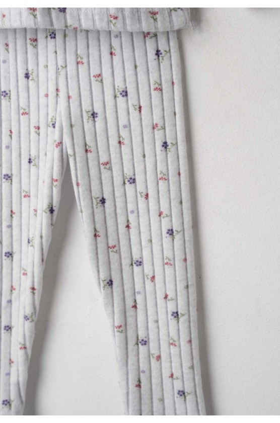 Σετ μπλούζα  με κολάν ριμπ για κορίτσια EBITA 255247 γκρι