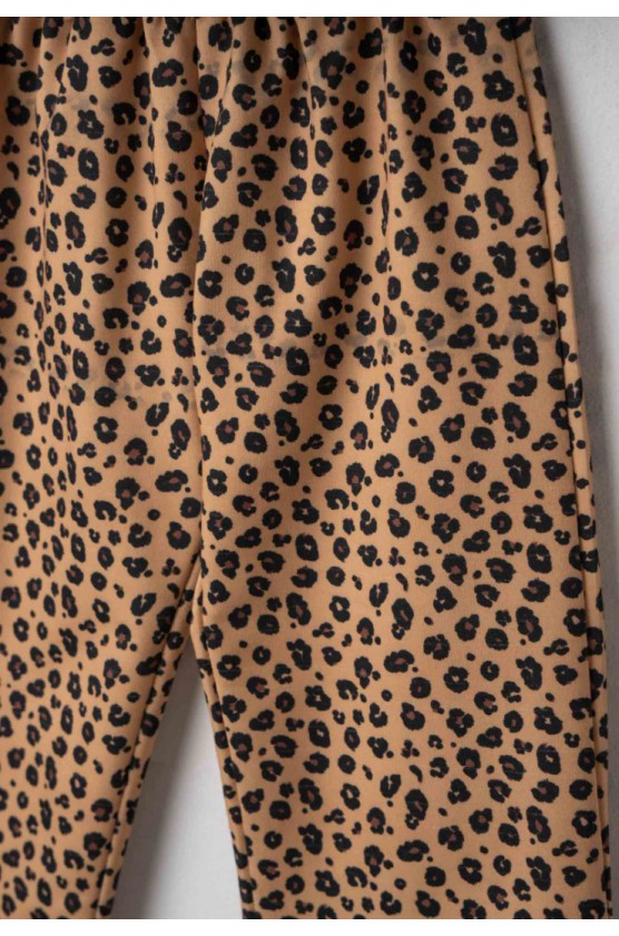 Σετ μπλούζα  με κολάν λεοπάρ για κορίτσια EBITA 255260 Μαύρο