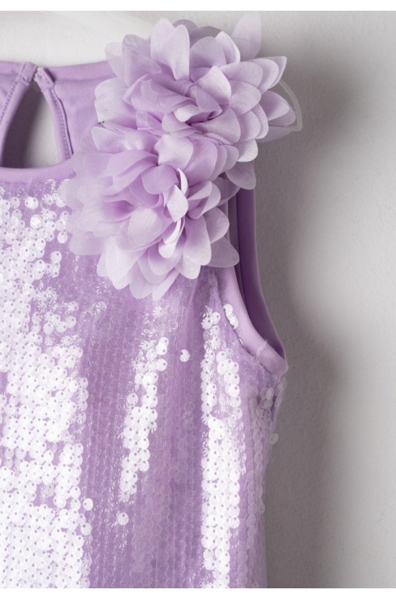 Φόρεμα με παγιέτες για κορίτσια EBITA 266001 λιλά
