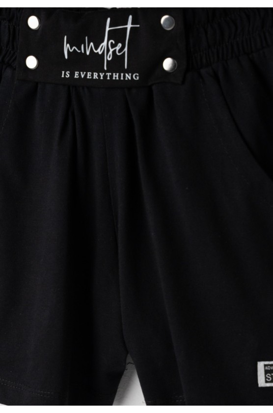 Σετ μπλουζάκι  με σορτς  για κορίτσια EBITA 266004 λιλά-μαύρο