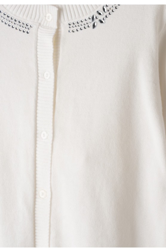 Πλεκτή Ζακέτα Για Κορίτσια Εβίτα 266006 εκρού