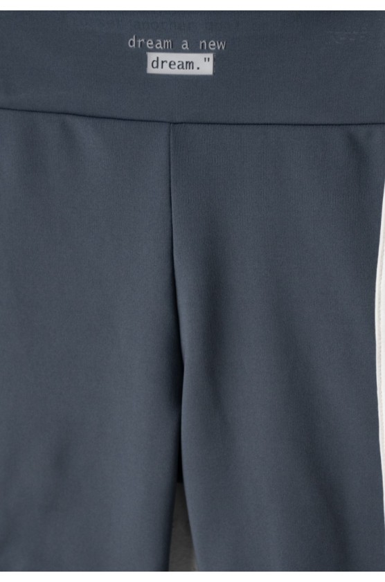 Σετ μπλουζάκι crop με ποδηλατικό κολάν  για κορίτσια EBITA 266013 ανθρακί