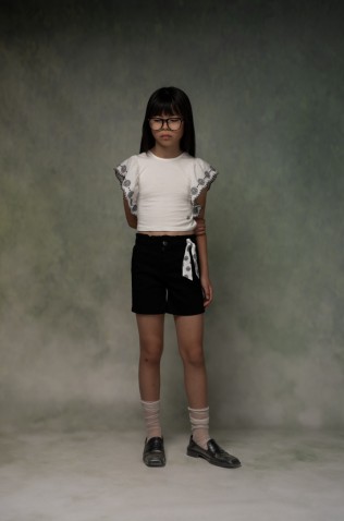 Σετ μπλουζάκι  με σορτς  για κορίτσια EBITA 266023 λευκό