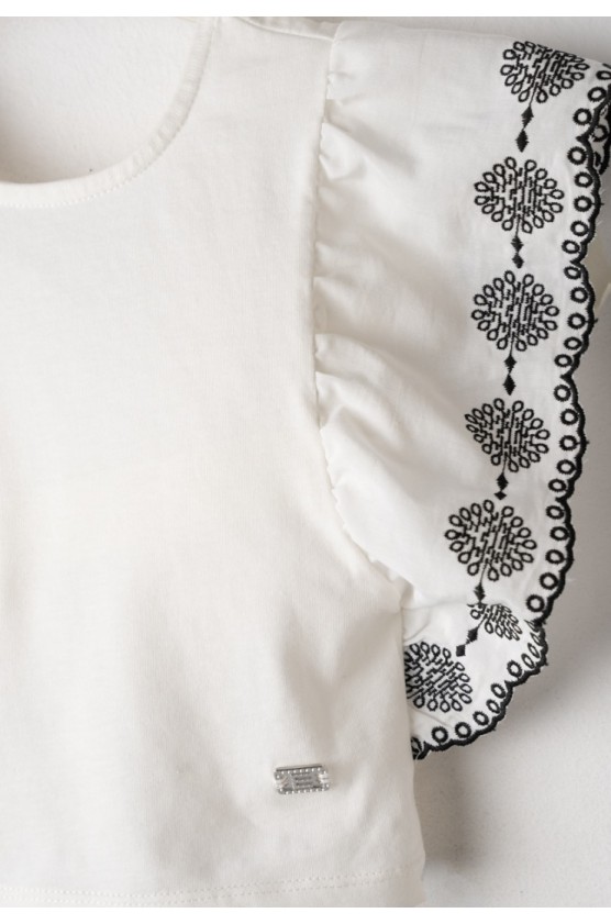 Σετ μπλουζάκι  με σορτς  για κορίτσια EBITA 266023 λευκό