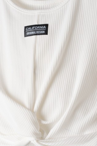 Σετ μπλούζα  Crop top και σορτσάκι τζιν για  κορίτσια EBITA 266027 λευκό-γαλάζιο