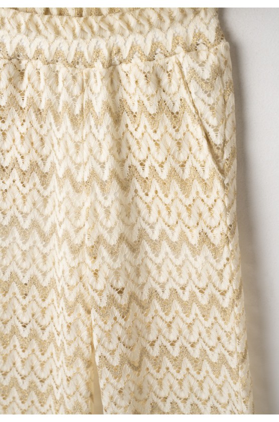 Σετ μπλούζα crop top και παντελόνα  για  κορίτσια EBITA 266040 χρυσό