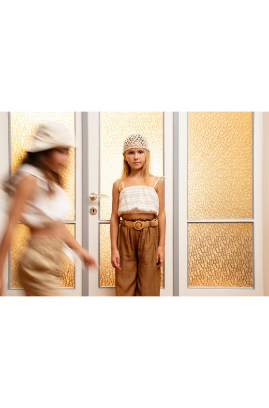 Σετ μπλούζα  και παντελόνα  για  κορίτσια EBITA 266048 καφέ