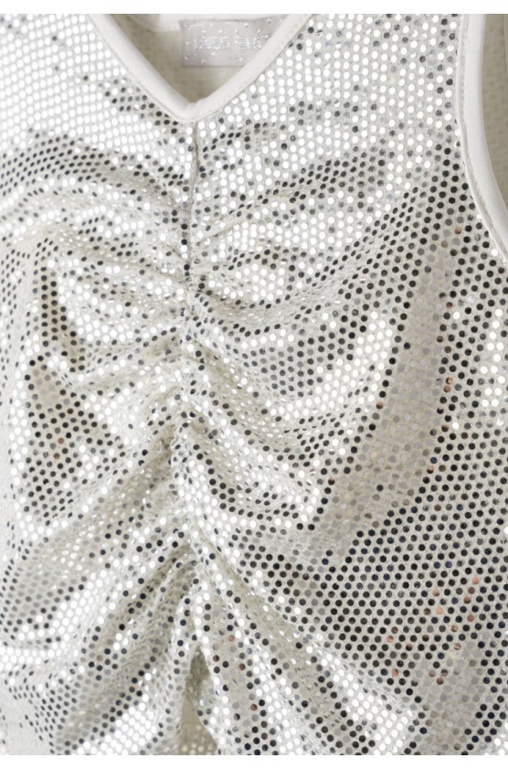 Σετ σορτς με μπλουζάκι  για κορίτσια EBITA 266059 ασημί -λευκό