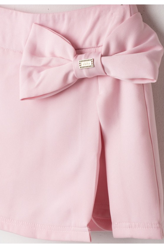 Σετ Σορτσάκι φούστα και τοπ  Με Τρισδιάστατο Λουλούδι για  κορίτσια EBITA 266060 ροζ