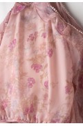 Σετ φούστα floral με βολάν για  κορίτσια EBITA 266064 ροζ