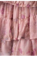 Σετ φούστα floral με βολάν για  κορίτσια EBITA 266064 ροζ