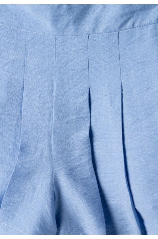 Σετ μπλούζα  Crop top και σορτσάκι για κορίτσια EBITA 266067 λευκό-γαλάζιο