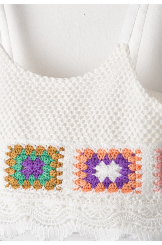 Σετ μπλούζα  Crop top και σορτσάκι για κορίτσια EBITA 266067 λευκό-γαλάζιο