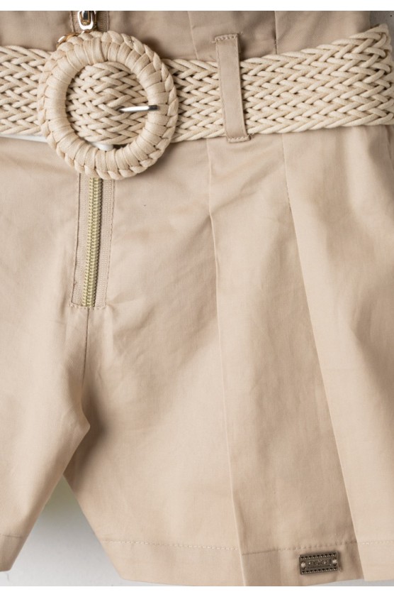 Σετ σορτς με μπλουζάκι  για κορίτσια EBITA 266068 μπεζ